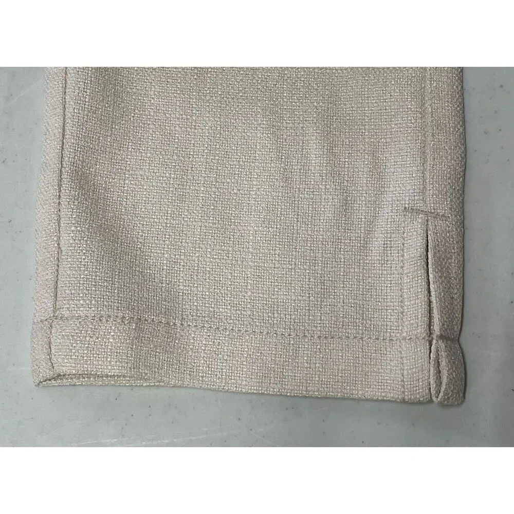 NOVAMEN Men's Cream Textured Drawstring Pants XXL Elastic Waist NWT 33 Inseam